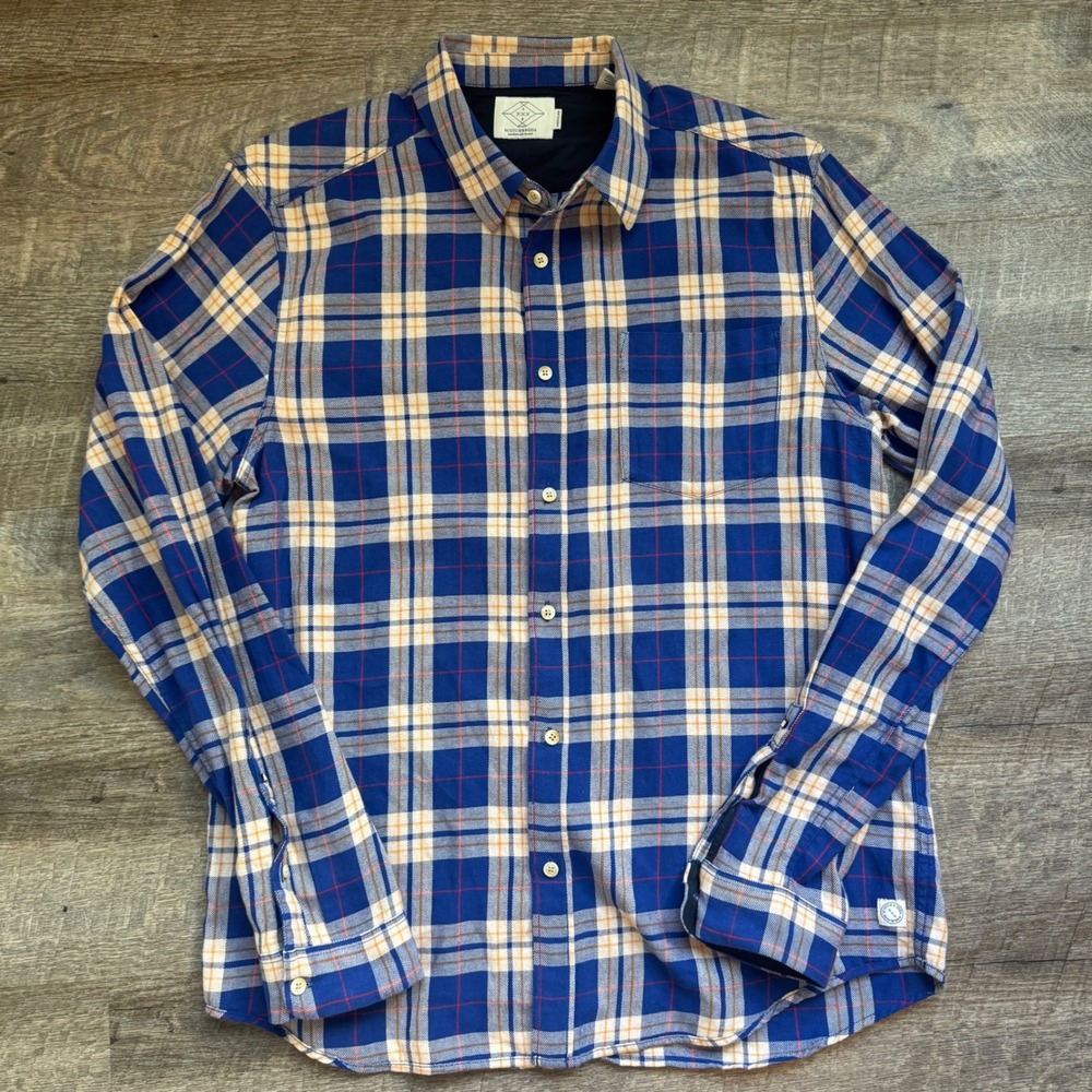 Scotch & Soda Amsterdams Blauw Freediver Flannel Shirt XL Regular Blue Plaid